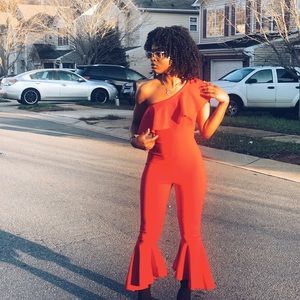 Off the shoulder jumpsuit